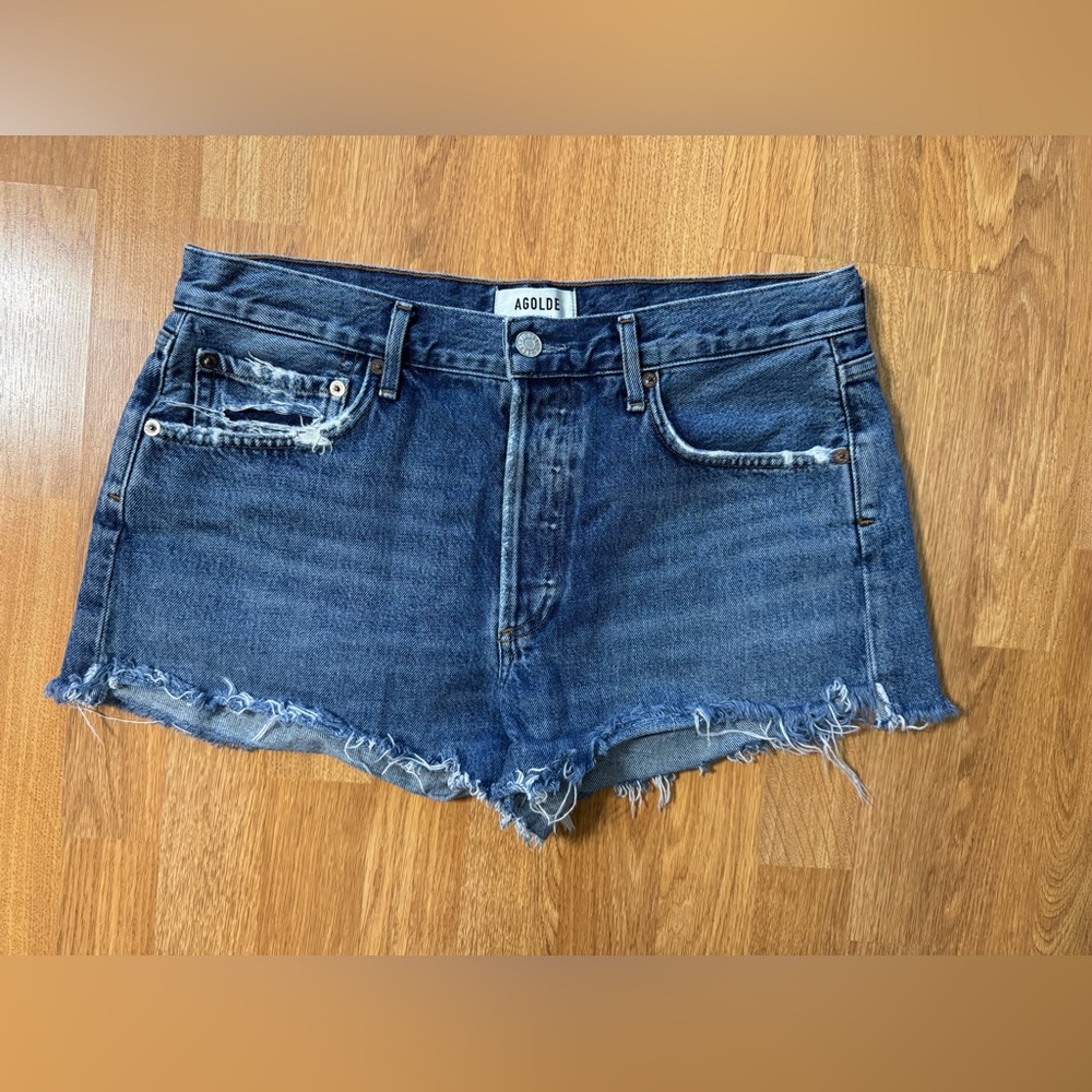 Agolde Parker Vintage Cut Off Short in Dark Swapmeet
